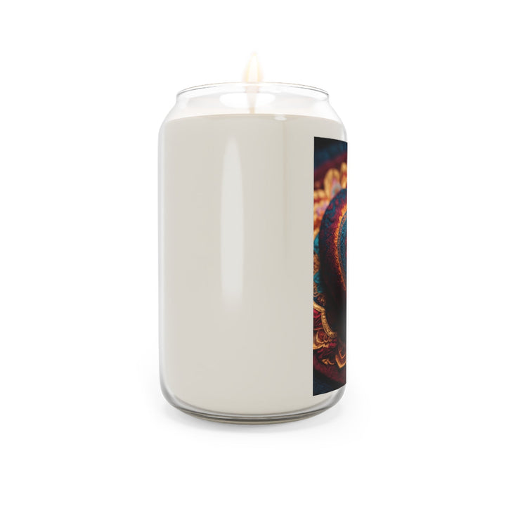 Embroidered Textile Heart - Scented Candle - Home Decor - g(0D·IO) - Vanilla Bean - 13.75oz -