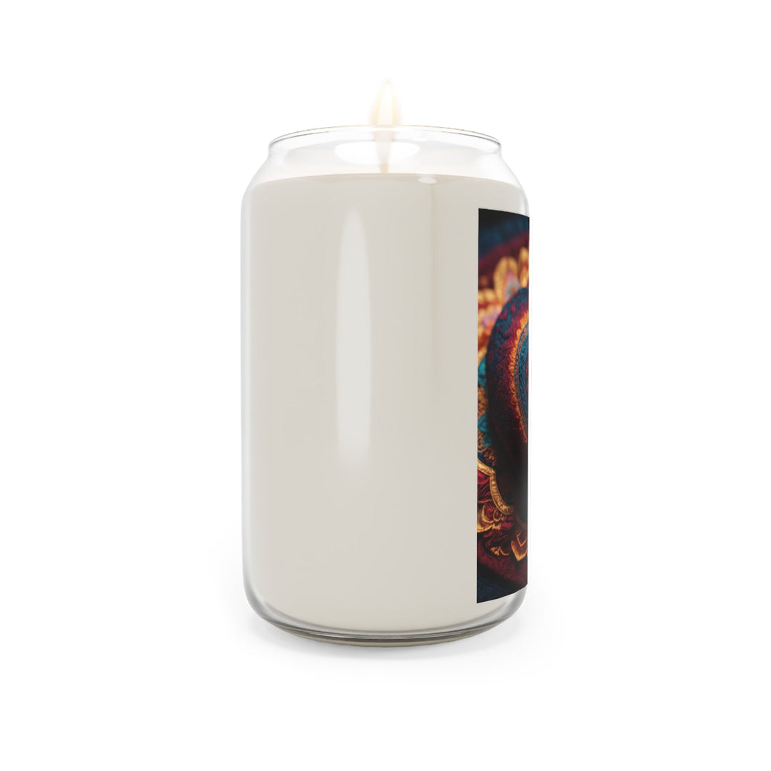Embroidered Textile Heart - Scented Candle - Home Decor - g(0D·IO) - Vanilla Bean - 13.75oz -
