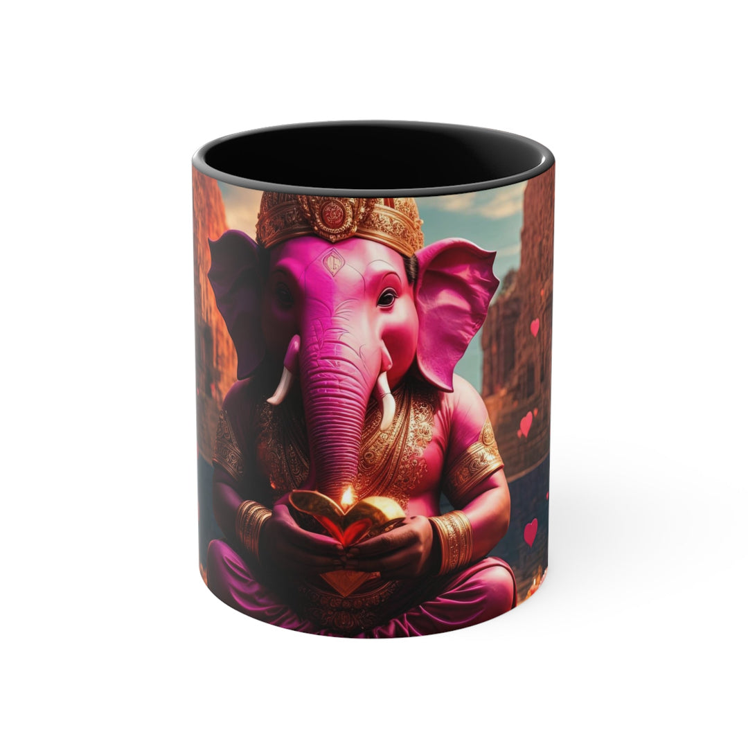 Enchanted Elephant Evening - Accent Coffee Mug - Mug - g(0D·IO) - Black - 11oz -