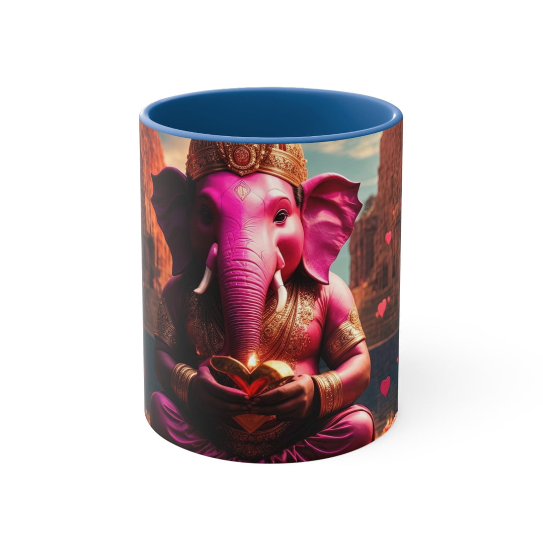 Enchanted Elephant Evening - Accent Coffee Mug - Mug - g(0D·IO) - Blue - 11oz -