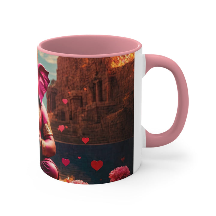 Enchanted Elephant Evening - Accent Coffee Mug - Mug - g(0D·IO) - Pink - 11oz -