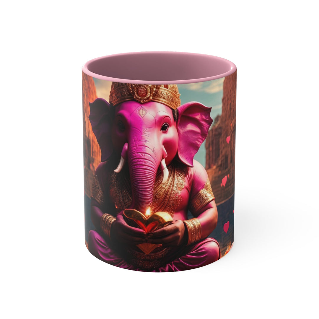 Enchanted Elephant Evening - Accent Coffee Mug - Mug - g(0D·IO) - Pink - 11oz -