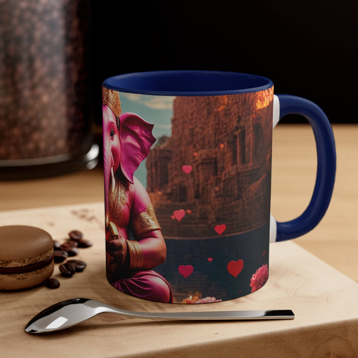 Enchanted Elephant Evening - Accent Coffee Mug - Mug - g(0D·IO) - Pink - 11oz -