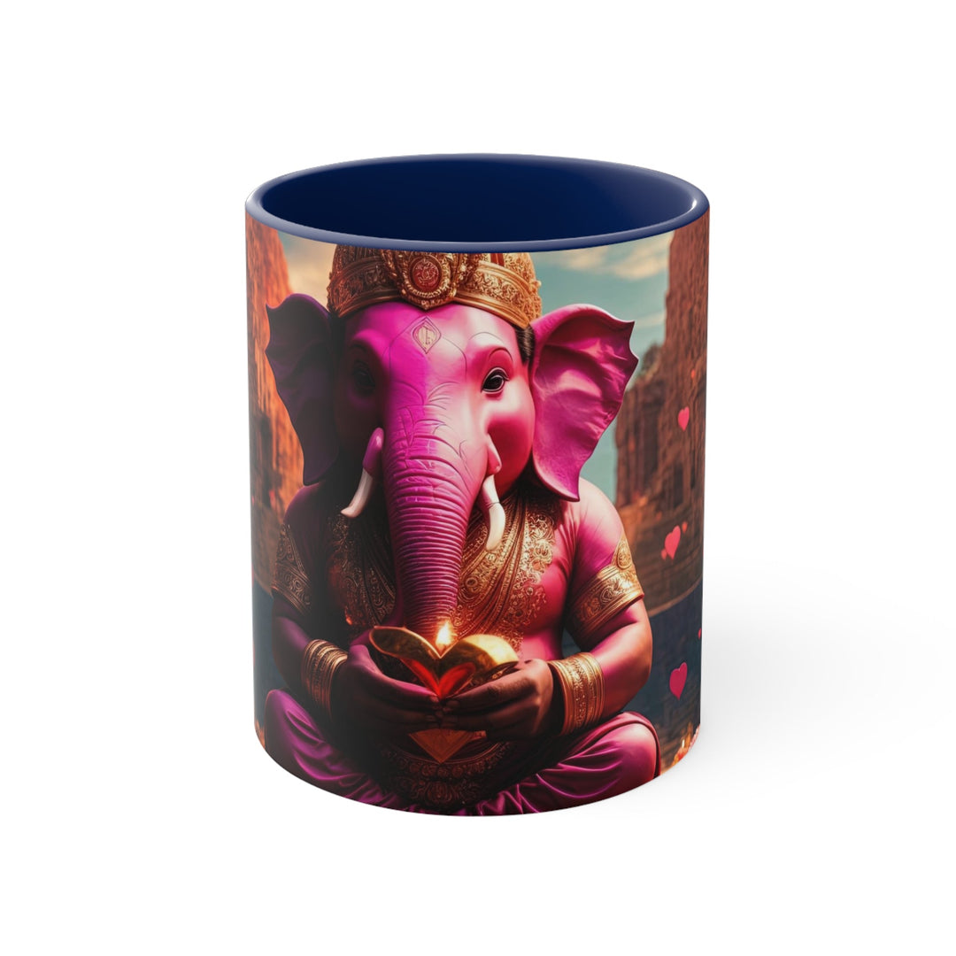 Enchanted Elephant Evening - Accent Coffee Mug - Mug - g(0D·IO) - Navy - 11oz -