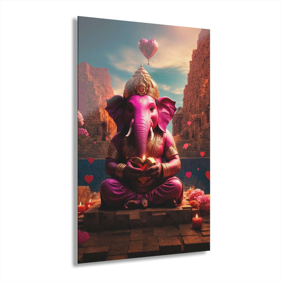 Enchanted Elephant Evening - Acrylic Prints (French Cleat Hanging) - Home Decor - g(0D·IO) - 24" x 36" (Vertical) - 0.25'' -