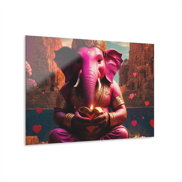 Enchanted Elephant Evening - Acrylic Prints (French Cleat Hanging) - Home Decor - g(0D·IO) - 36" x 24" (Horizontal) - 0.25'' -