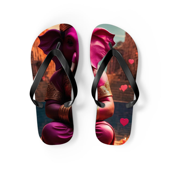 Enchanted Elephant Evening - Flip Flops - Shoes - g(0D·IO) - M - Black sole -