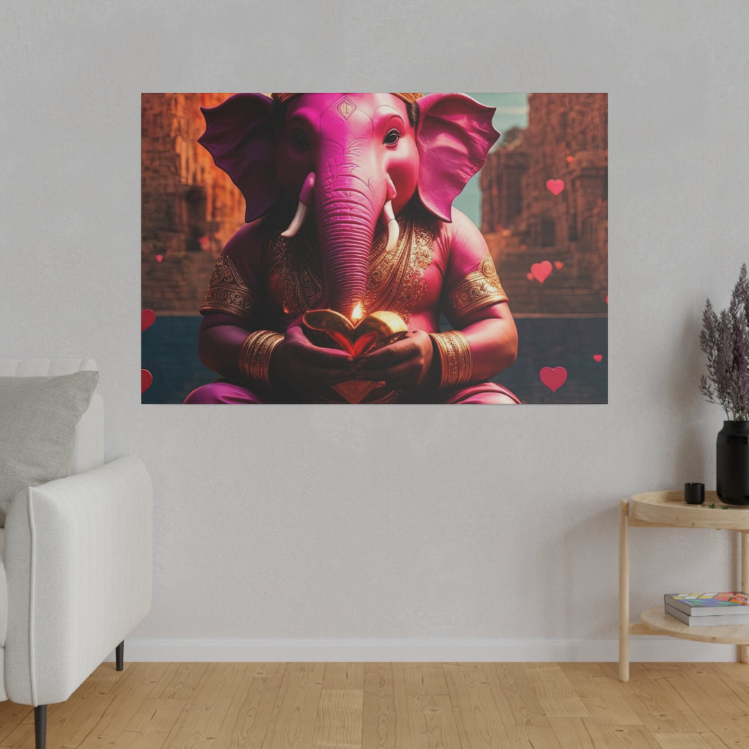 Enchanted Elephant Evening - Matte Canvas - Canvas - g(0D·IO) - 32" x 32" (Square) - 0.75'' -