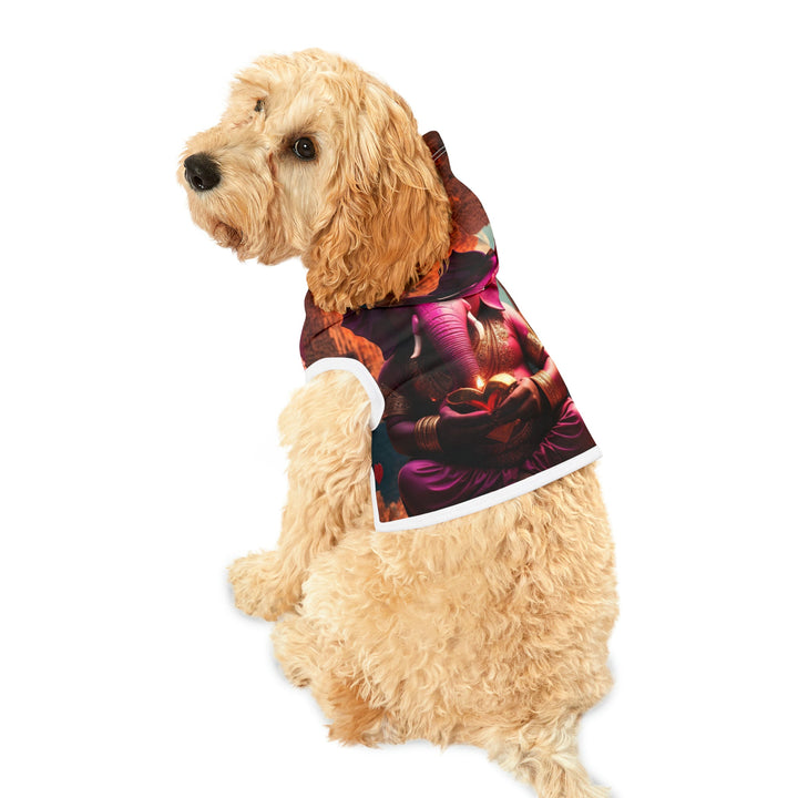 Enchanted Elephant Evening - Pet Hoodie - Pets - g(0D·IO) - XXS - Black Rib -