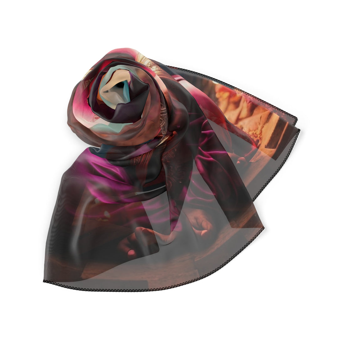 Enchanted Elephant Evening - Poly Scarf - Accessories - g(0D·IO) - Poly chiffon - 50" × 50" -