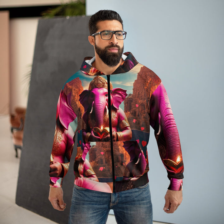 Enchanted Elephant Evening - Unisex Zip Hoodie - All Over Prints - g(0D·IO) - XS - -