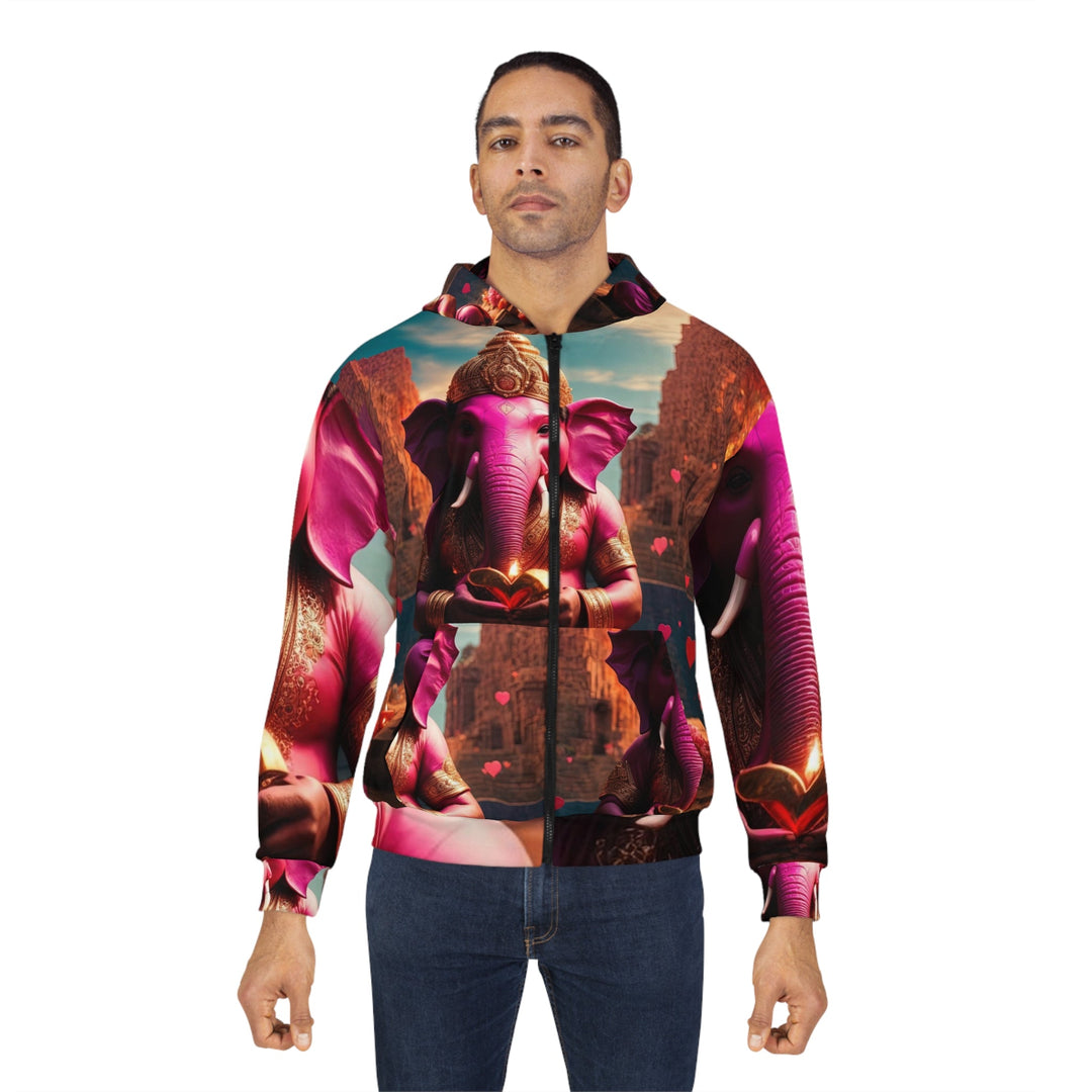 Enchanted Elephant Evening - Unisex Zip Hoodie - All Over Prints - g(0D·IO) - XS - -