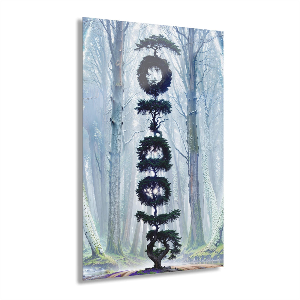 Enigmatic Forest Spiral - Acrylic Prints (French Cleat Hanging) - Home Decor - g(0D·IO) - 24" x 36" (Vertical) - 0.25'' -