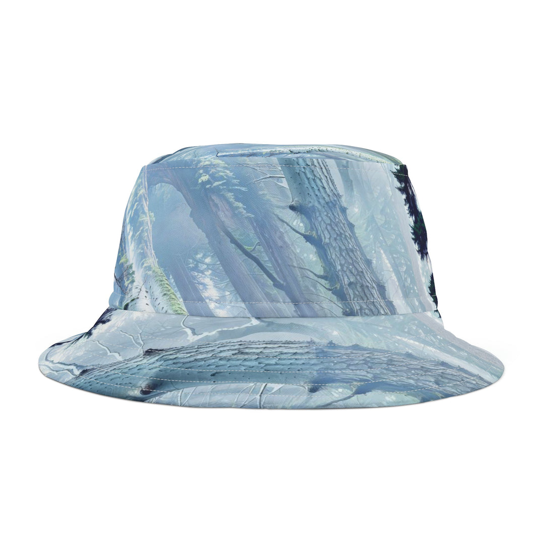 Enigmatic Forest Spiral - Bucket Hat - Hats - g(0D·IO) - Large - White stitching -