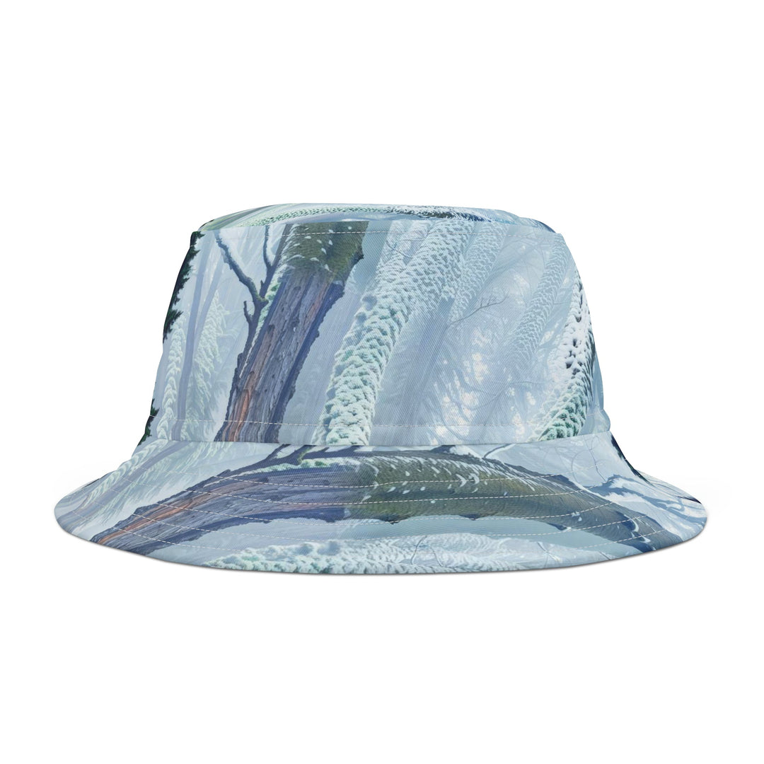 Enigmatic Forest Spiral - Bucket Hat - Hats - g(0D·IO) - Large - White stitching -