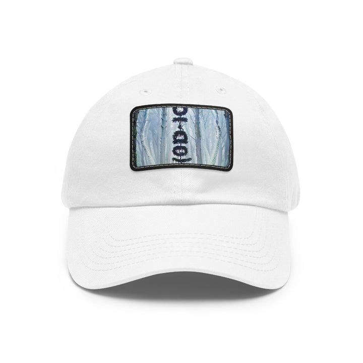 Enigmatic Forest Spiral - Dad Hat - Hats - g(0D·IO) - White / Black patch - Rectangle - One size