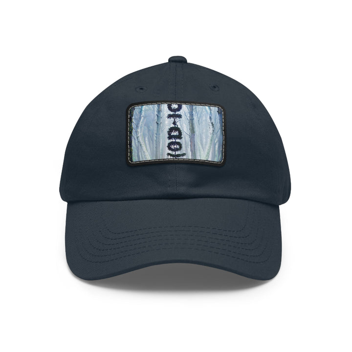 Enigmatic Forest Spiral - Dad Hat - Hats - g(0D·IO) - Navy / Black patch - Rectangle - One size