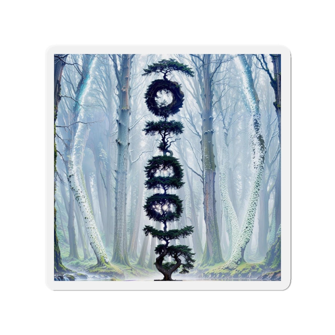 Enigmatic Forest Spiral - Die-cut Magnet - Home Decor - g(0D·IO) - 6 × 6" - Die-Cut - 1 pc