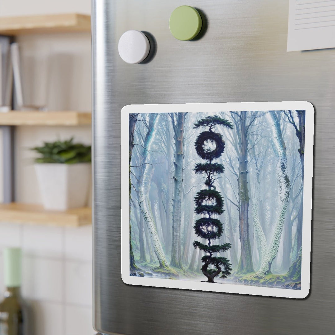 Enigmatic Forest Spiral - Die-cut Magnet - Home Decor - g(0D·IO) - 6 × 6" - Die-Cut - 1 pc