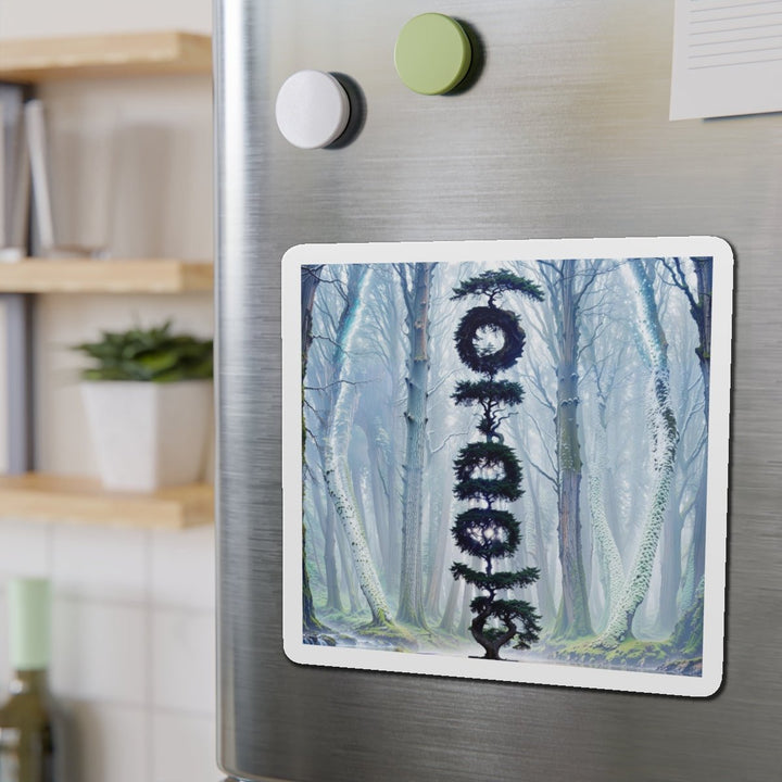 Enigmatic Forest Spiral - Die-cut Magnet - Home Decor - g(0D·IO) - 6 × 6" - Die-Cut - 1 pc