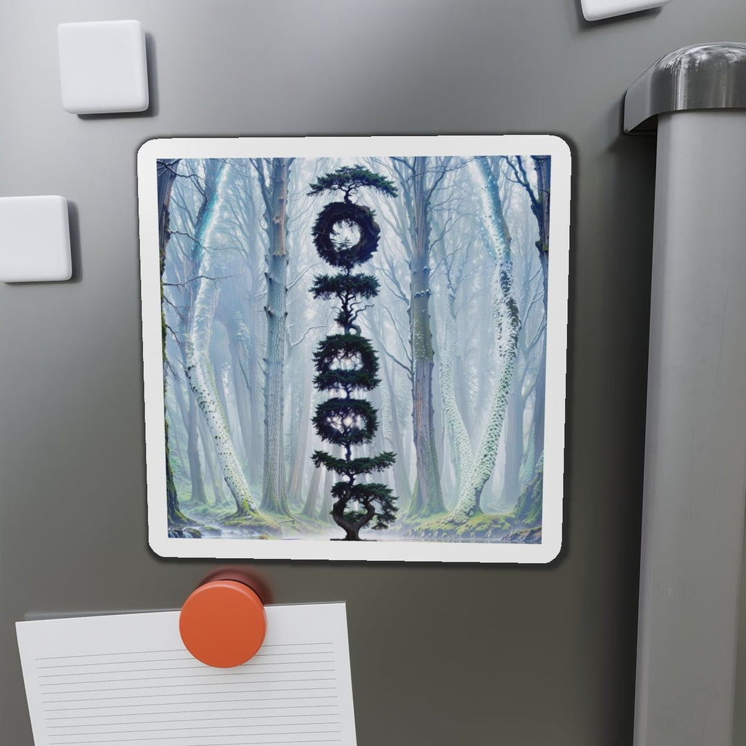 Enigmatic Forest Spiral - Die-cut Magnet - Home Decor - g(0D·IO) - 6 × 6" - Die-Cut - 1 pc