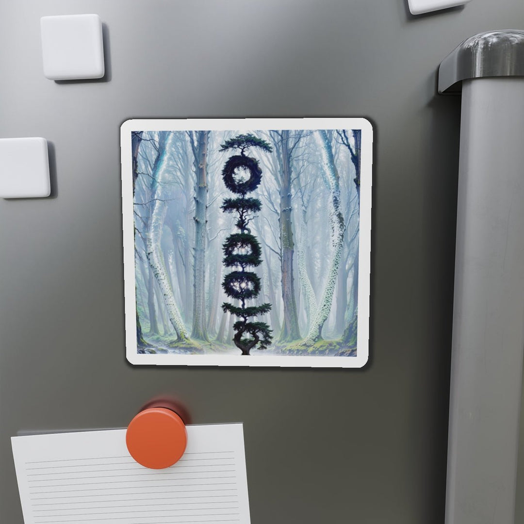 Enigmatic Forest Spiral - Die-cut Magnet - Home Decor - g(0D·IO) - 6 × 6" - Die-Cut - 1 pc