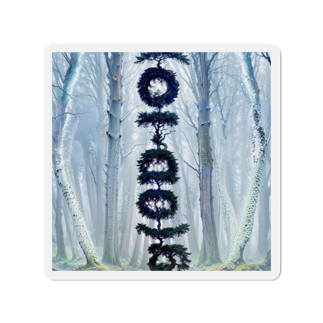 Enigmatic Forest Spiral - Die-cut Magnet - Home Decor - g(0D·IO) - 2" x 2" - Die-Cut - 1 pc