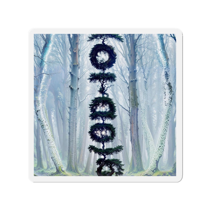 Enigmatic Forest Spiral - Die-cut Magnet - Home Decor - g(0D·IO) - 2" x 2" - Die-Cut - 1 pc