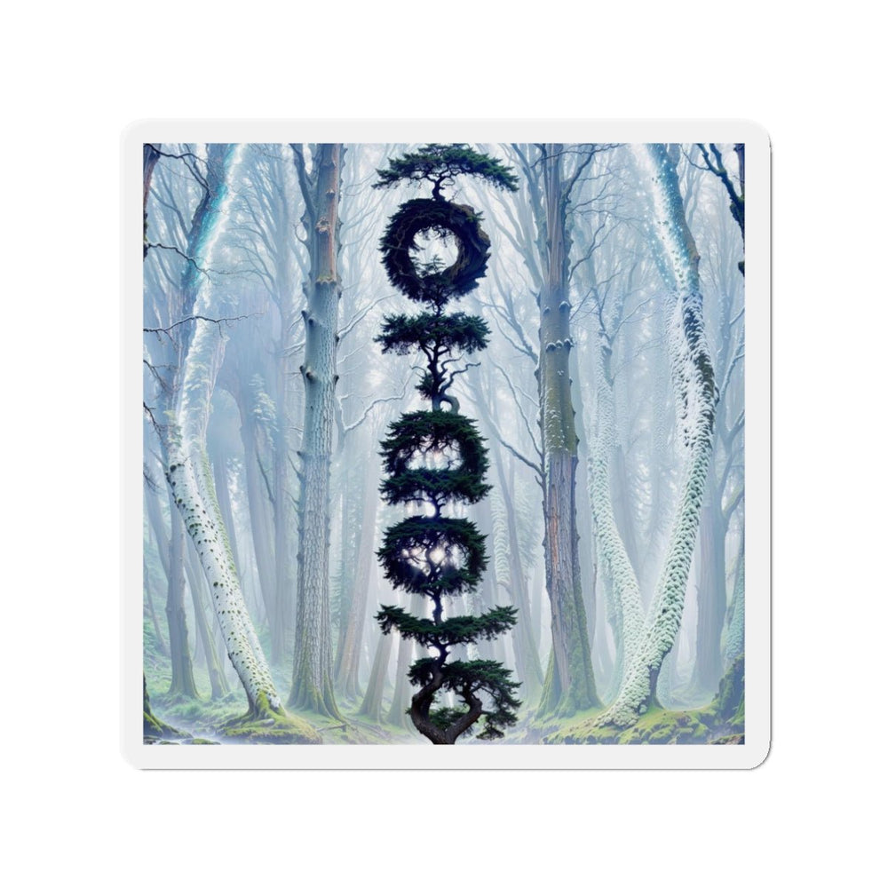 Enigmatic Forest Spiral - Die-cut Magnet - Home Decor - g(0D·IO) - 3" x 3" - Die-Cut - 1 pc
