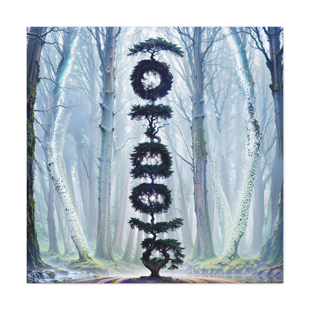 Enigmatic Forest Spiral - Matte Canvas Print 1.25" - Canvas - g(0D·IO) - 36" x 36" - 1.25" -