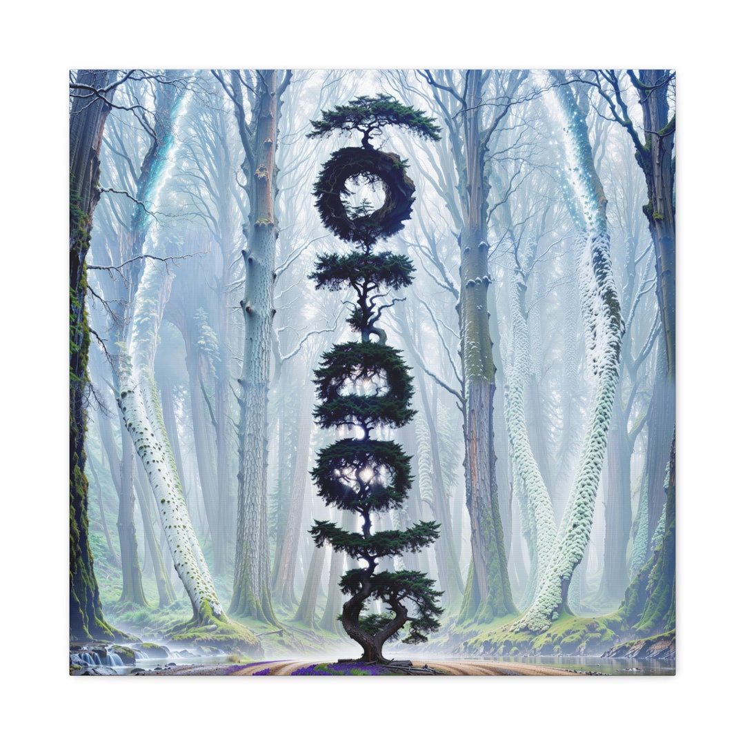 Enigmatic Forest Spiral - Matte Canvas Print 1.25" - Canvas - g(0D·IO) - 24″ x 24″ - 1.25" -