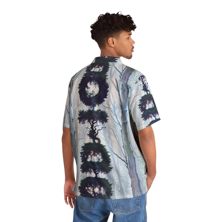 Enigmatic Forest Spiral - Men's Hawaiian Shirt - All Over Prints - g(0D·IO) - S - Black -