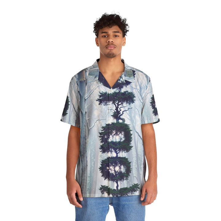 Enigmatic Forest Spiral - Men's Hawaiian Shirt - All Over Prints - g(0D·IO) - S - Black -