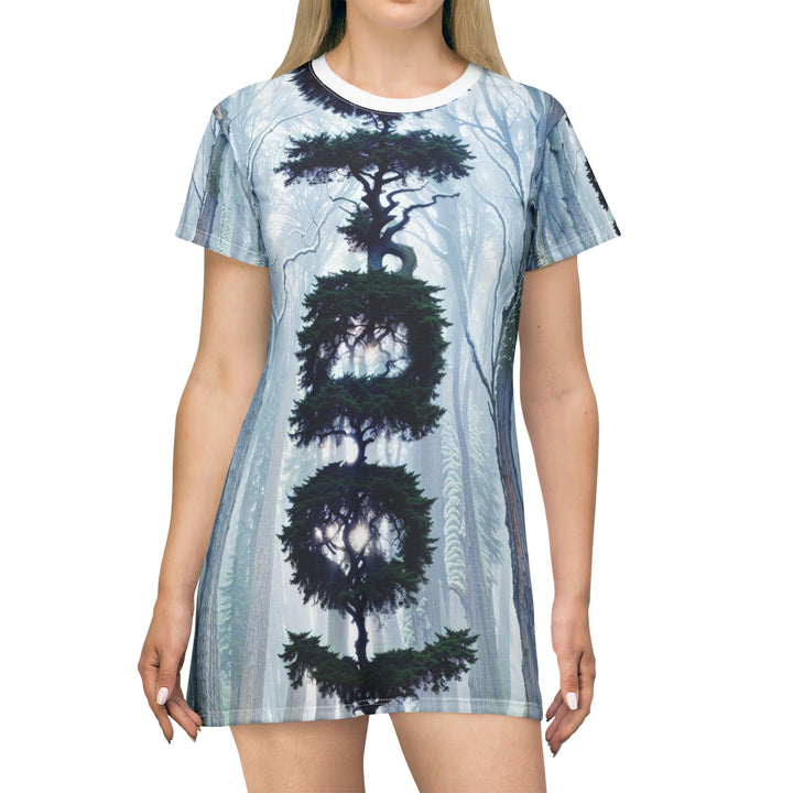 Enigmatic Forest Spiral - T-Shirt Dress - All Over Prints - g(0D·IO) - XS - -