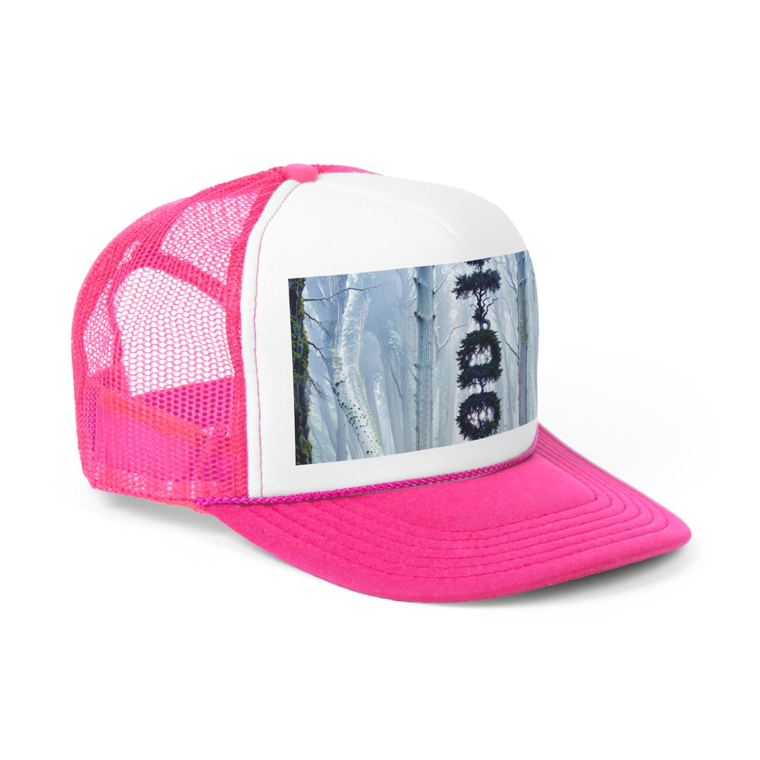 Enigmatic Forest Spiral - Trucker Hat - Hats - g(0D·IO) - Pink - One size -