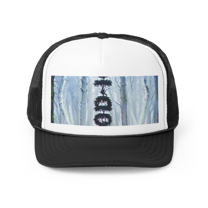 Enigmatic Forest Spiral - Trucker Hat - Hats - g(0D·IO) - Black - One size -