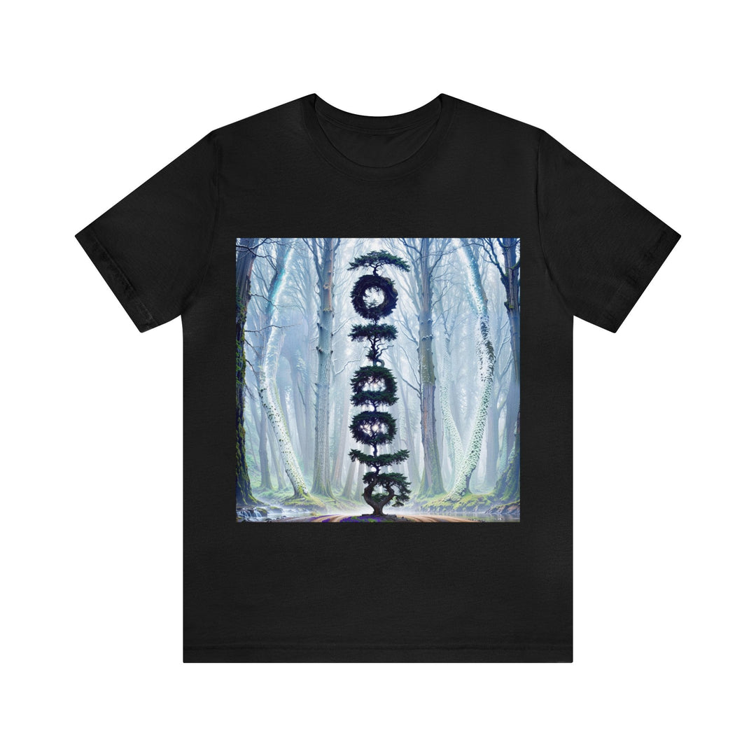 Enigmatic Forest Spiral - Unisex Jersey Short Sleeve Tee - T-Shirt - g(0D·IO) - Black - S -