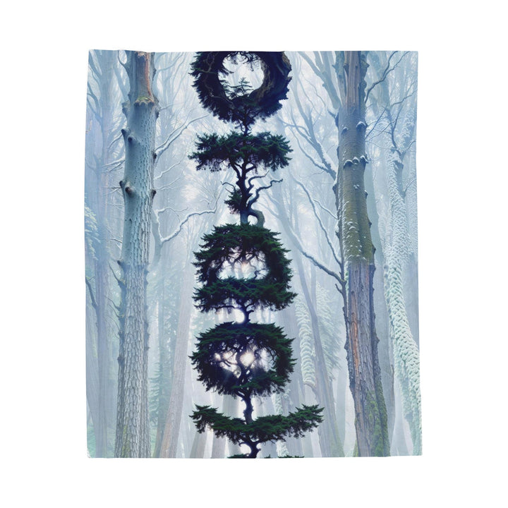 Enigmatic Forest Spiral - Velveteen Plush Blanket - All Over Prints - g(0D·IO) - 50" × 60" - -