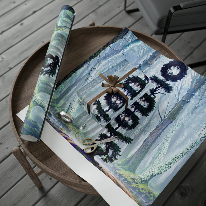 Enigmatic Forest Spiral - Wrapping Paper - Home Decor - g(0D·IO) - 30" x 180" - Matte -