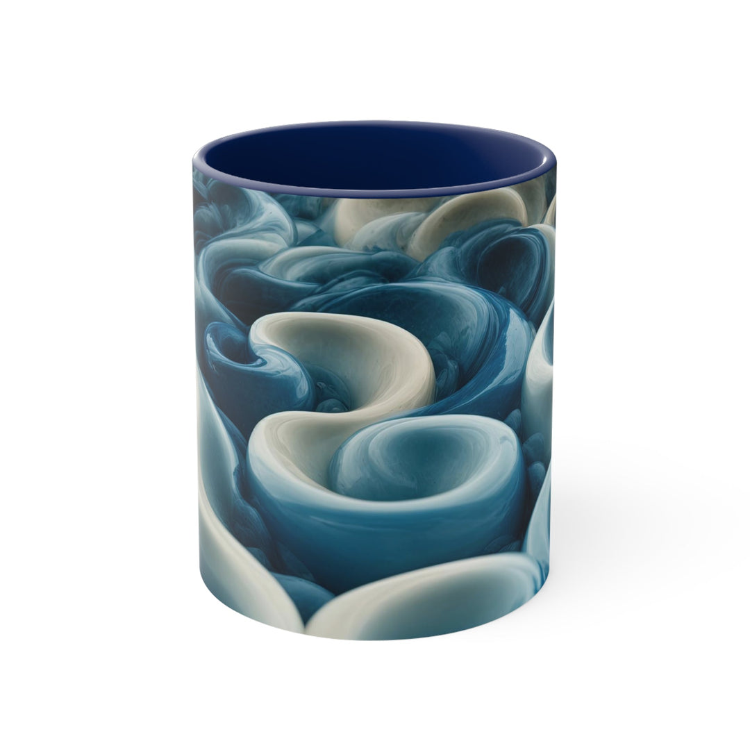 Enigmatic Swirling Abyss - Accent Coffee Mug - Mug - g(0D·IO) - Navy - 11oz -