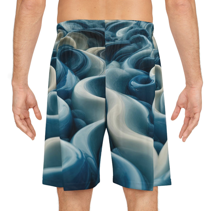 Enigmatic Swirling Abyss - AOP Basketball Shorts - All Over Prints - g(0D·IO) - Seam thread color automatically matched to design - XS -