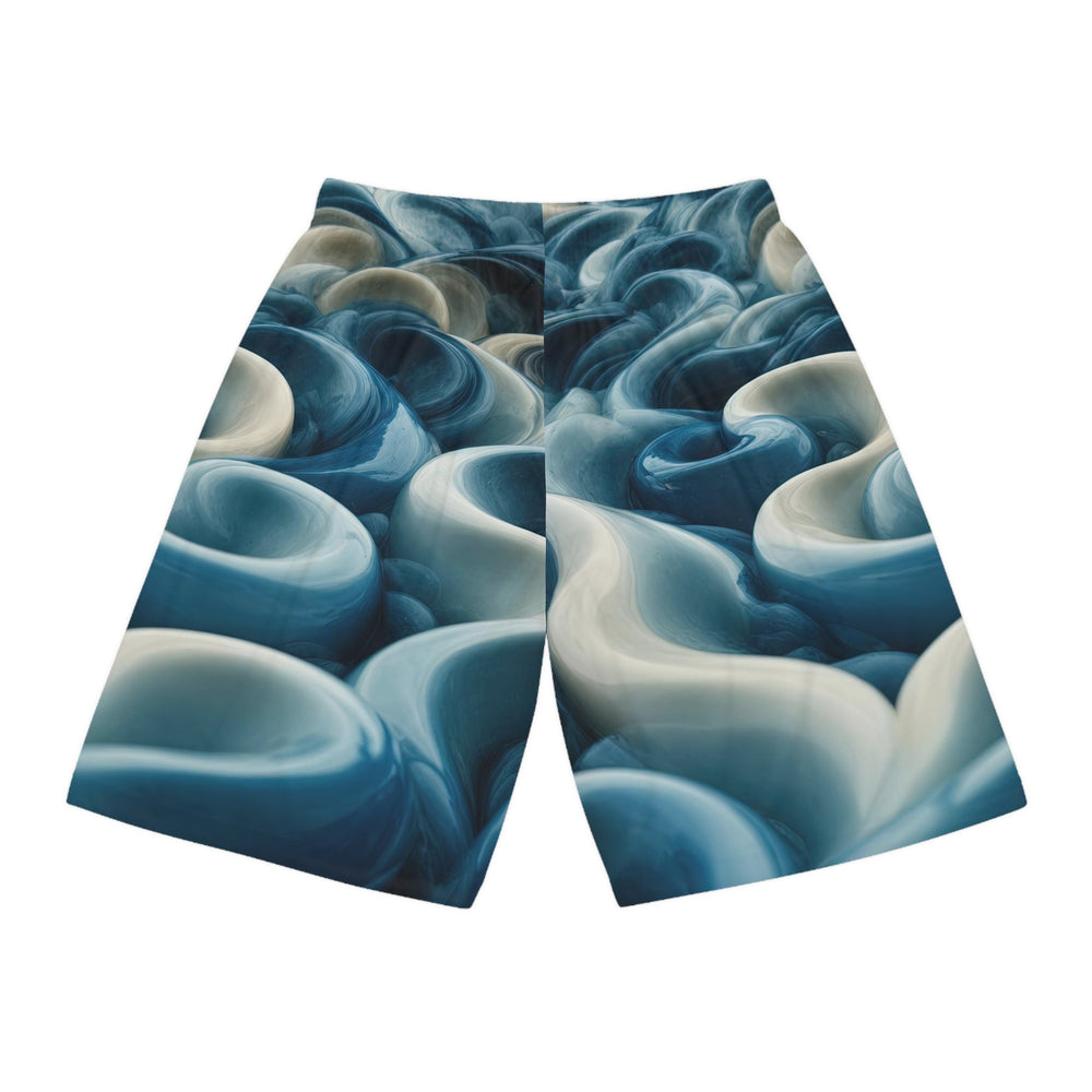 Enigmatic Swirling Abyss - AOP Basketball Shorts - All Over Prints - g(0D·IO) - Seam thread color automatically matched to design - XS -