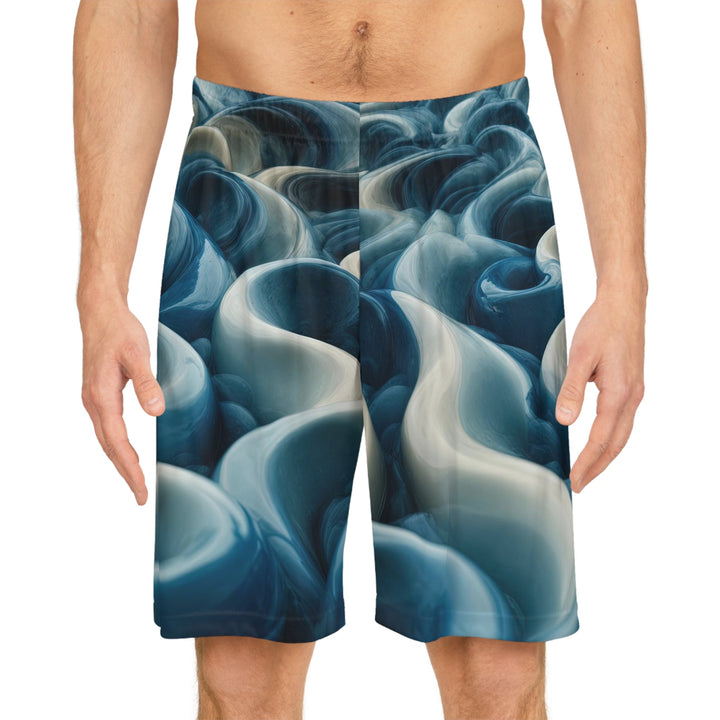 Enigmatic Swirling Abyss - AOP Basketball Shorts - All Over Prints - g(0D·IO) - Seam thread color automatically matched to design - XS -