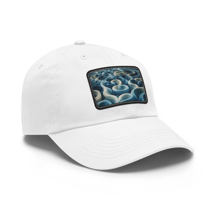 Enigmatic Swirling Abyss - Dad Hat - Hats - g(0D·IO) - White / Black patch - Rectangle - One size