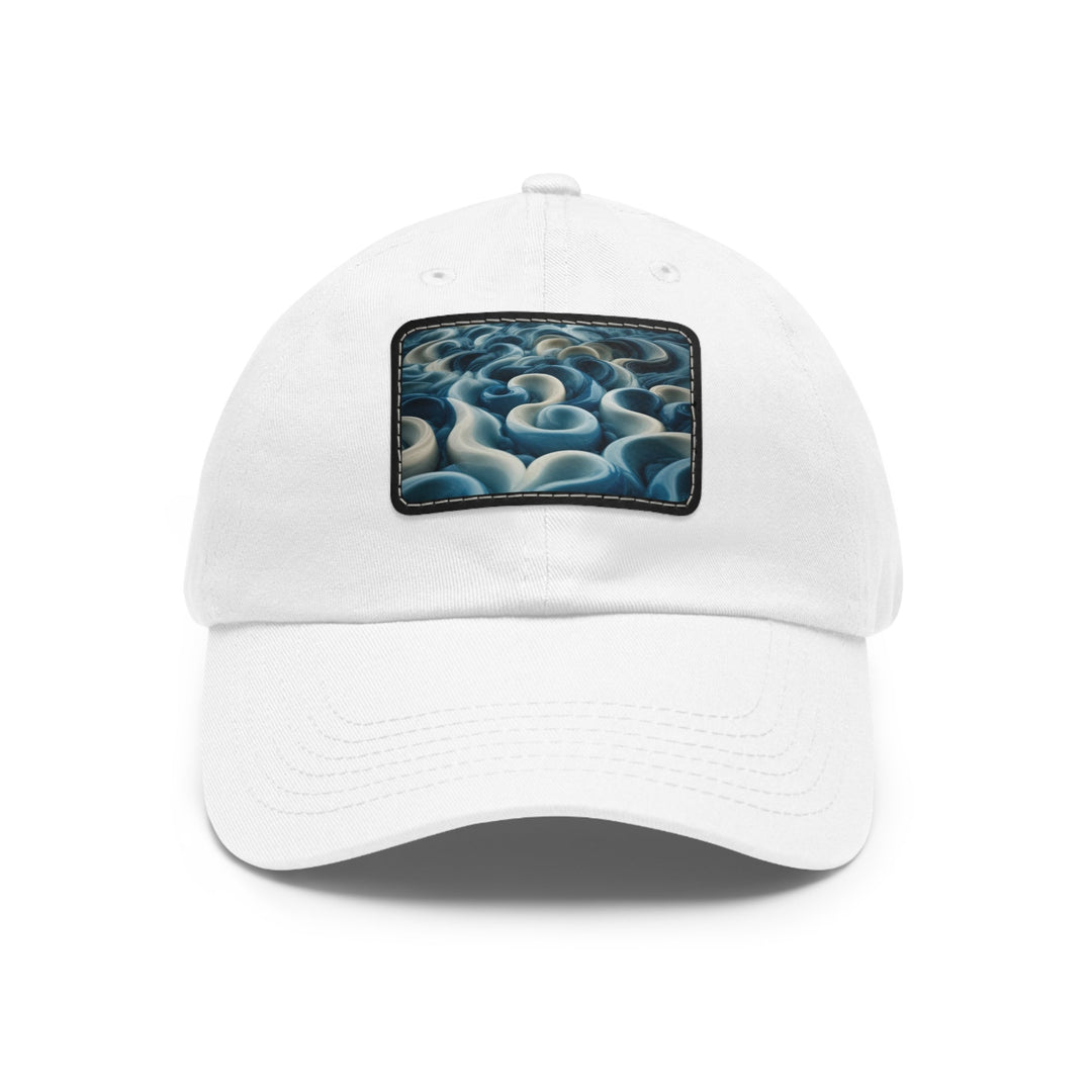 Enigmatic Swirling Abyss - Dad Hat - Hats - g(0D·IO) - White / Black patch - Rectangle - One size