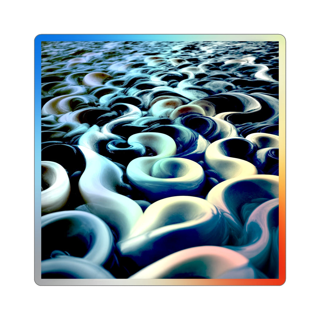 Enigmatic Swirling Abyss - Holographic Die-Cut Sticker - Paper products - g(0D·IO) - 6" × 6" - Die-Cut - Holographic