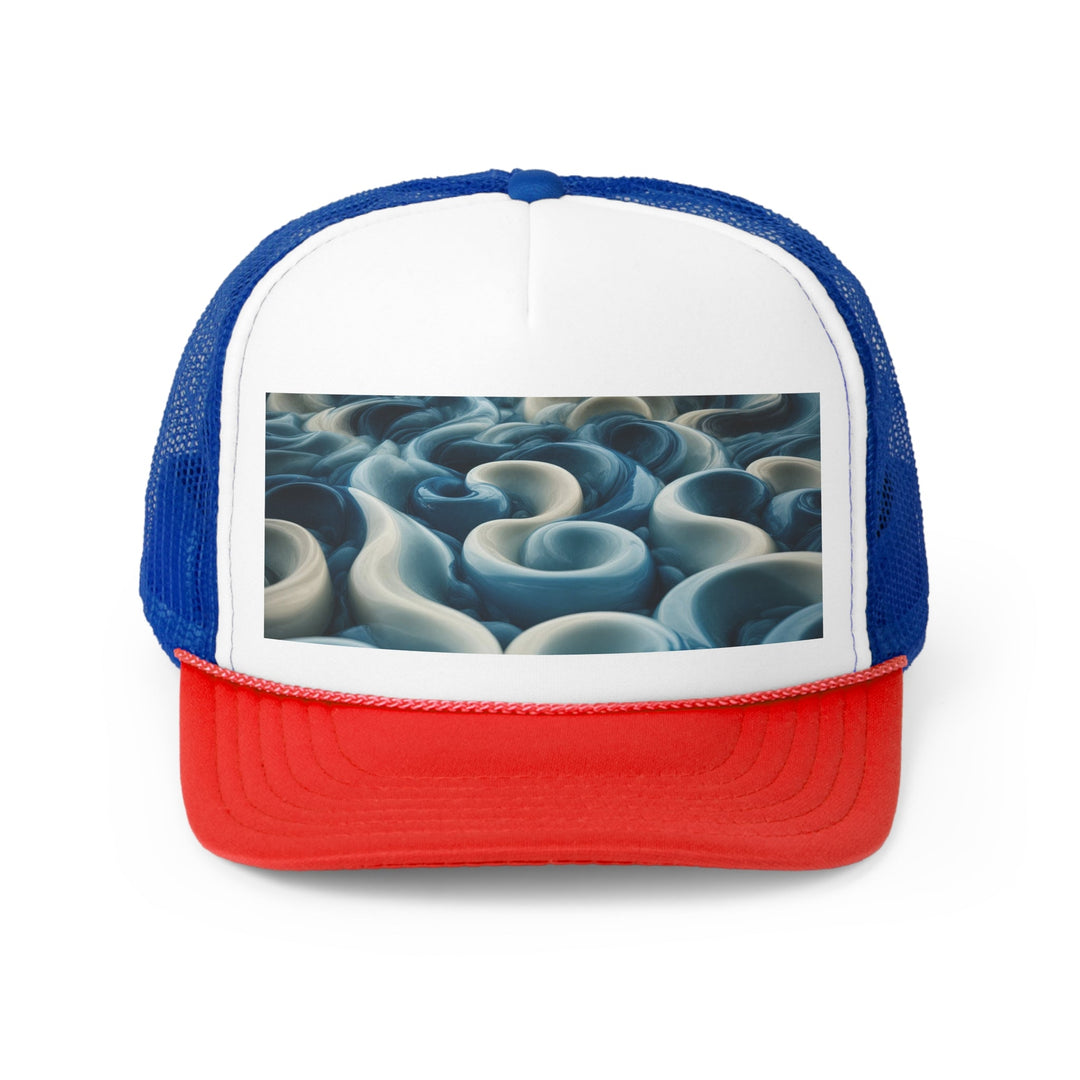 Enigmatic Swirling Abyss - Trucker Hat - Hats - g(0D·IO) - Blue/Red - One size -