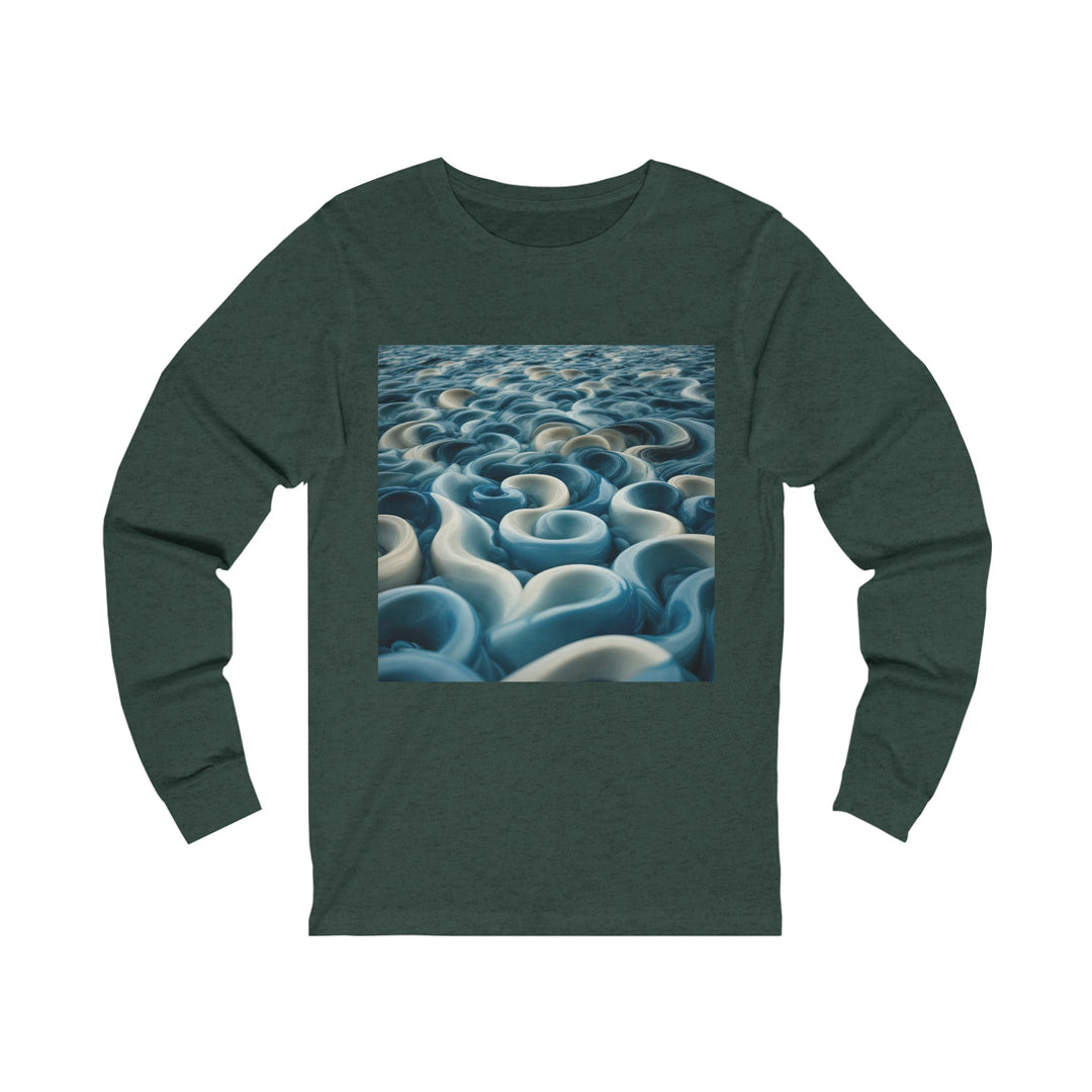 Enigmatic Swirling Abyss - Unisex Jersey Long Sleeve Tee - Long-sleeve - g(0D·IO) - S - Heather Forest -