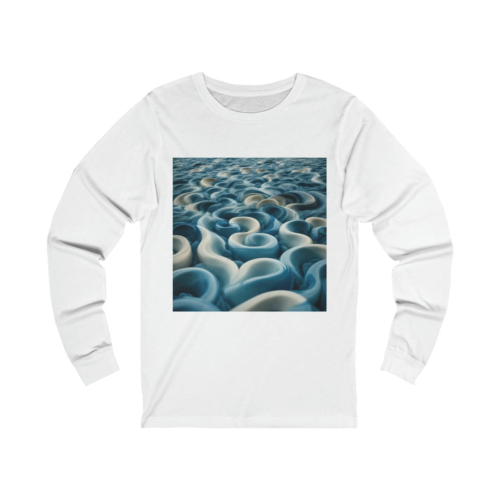 Enigmatic Swirling Abyss - Unisex Jersey Long Sleeve Tee - Long-sleeve - g(0D·IO) - S - White -