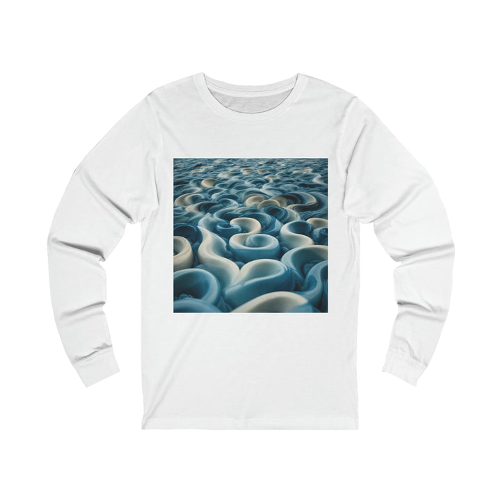 Enigmatic Swirling Abyss - Unisex Jersey Long Sleeve Tee - Long-sleeve - g(0D·IO) - S - White -